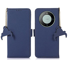 Coque Portefeuille Livre Cuir Etui Clapet A10D pour Huawei Mate 60 Bleu