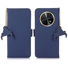 Coque Portefeuille Livre Cuir Etui Clapet A10D pour Huawei Nova Y91 Bleu