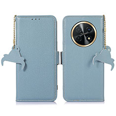 Coque Portefeuille Livre Cuir Etui Clapet A10D pour Huawei Nova Y91 Bleu Clair