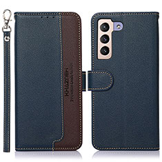 Coque Portefeuille Livre Cuir Etui Clapet A10D pour Samsung Galaxy S21 5G Bleu