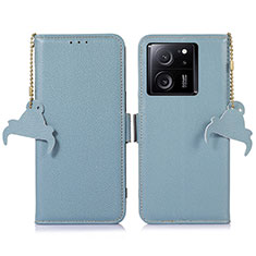Coque Portefeuille Livre Cuir Etui Clapet A10D pour Xiaomi Mi 13T 5G Bleu Clair