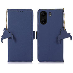 Coque Portefeuille Livre Cuir Etui Clapet A10D pour Xiaomi Redmi 13C Bleu