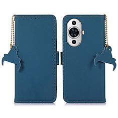 Coque Portefeuille Livre Cuir Etui Clapet A11D pour Huawei Nova 11 Pro Bleu