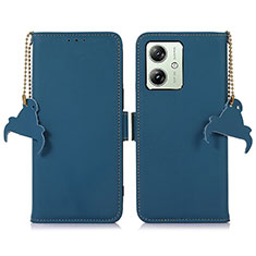 Coque Portefeuille Livre Cuir Etui Clapet A11D pour Motorola Moto G54 5G Bleu