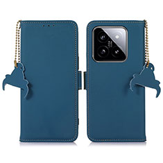 Coque Portefeuille Livre Cuir Etui Clapet A11D pour Xiaomi Mi 14 Pro 5G Bleu