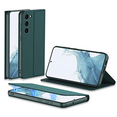 Coque Portefeuille Livre Cuir Etui Clapet AC1 pour Samsung Galaxy S22 Plus 5G Vert