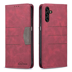 Coque Portefeuille Livre Cuir Etui Clapet B01F pour Samsung Galaxy A04s Rouge