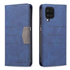 Coque Portefeuille Livre Cuir Etui Clapet B01F pour Samsung Galaxy A12 5G Bleu