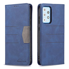 Coque Portefeuille Livre Cuir Etui Clapet B01F pour Samsung Galaxy A52 5G Bleu
