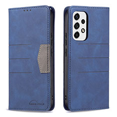 Coque Portefeuille Livre Cuir Etui Clapet B01F pour Samsung Galaxy A53 5G Bleu