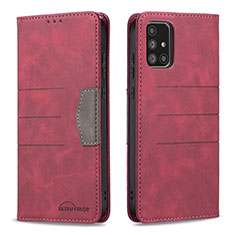 Coque Portefeuille Livre Cuir Etui Clapet B01F pour Samsung Galaxy A71 4G A715 Rouge