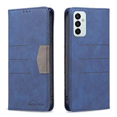 Coque Portefeuille Livre Cuir Etui Clapet B01F pour Samsung Galaxy F23 5G Bleu