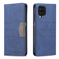 Coque Portefeuille Livre Cuir Etui Clapet B01F pour Samsung Galaxy M12 Bleu