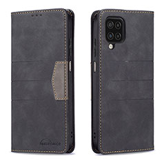 Coque Portefeuille Livre Cuir Etui Clapet B01F pour Samsung Galaxy M12 Noir
