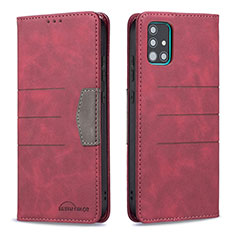 Coque Portefeuille Livre Cuir Etui Clapet B01F pour Samsung Galaxy M40S Rouge