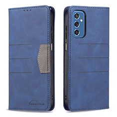 Coque Portefeuille Livre Cuir Etui Clapet B01F pour Samsung Galaxy M52 5G Bleu