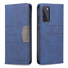 Coque Portefeuille Livre Cuir Etui Clapet B01F pour Samsung Galaxy S20 FE 4G Bleu
