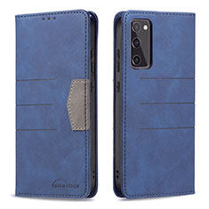 Coque Portefeuille Livre Cuir Etui Clapet B01F pour Samsung Galaxy S20 FE 5G Bleu