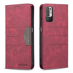 Coque Portefeuille Livre Cuir Etui Clapet B01F pour Xiaomi Redmi Note 11 SE 5G Rouge