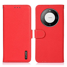 Coque Portefeuille Livre Cuir Etui Clapet B01H pour Huawei Mate 60 Rouge