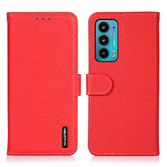 Coque Portefeuille Livre Cuir Etui Clapet B01H pour Motorola Moto Edge 20 5G Rouge