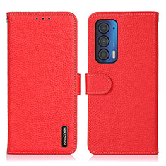 Coque Portefeuille Livre Cuir Etui Clapet B01H pour Motorola Moto Edge (2021) 5G Rouge
