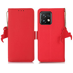 Coque Portefeuille Livre Cuir Etui Clapet B01H pour Motorola Moto Edge 40 Pro 5G Rouge