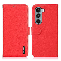 Coque Portefeuille Livre Cuir Etui Clapet B01H pour Motorola Moto G200 5G Rouge