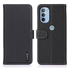Coque Portefeuille Livre Cuir Etui Clapet B01H pour Motorola Moto G41 Noir