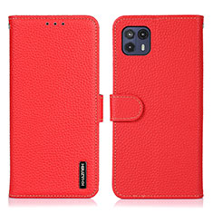 Coque Portefeuille Livre Cuir Etui Clapet B01H pour Motorola Moto G50 5G Rouge