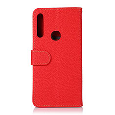 Coque Portefeuille Livre Cuir Etui Clapet B01H pour Motorola Moto One Fusion Plus Rouge