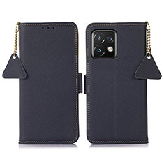 Coque Portefeuille Livre Cuir Etui Clapet B01H pour Motorola Moto X40 5G Bleu