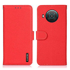 Coque Portefeuille Livre Cuir Etui Clapet B01H pour Nokia X20 Rouge