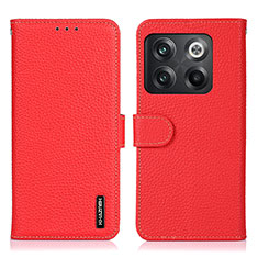 Coque Portefeuille Livre Cuir Etui Clapet B01H pour OnePlus 10T 5G Rouge