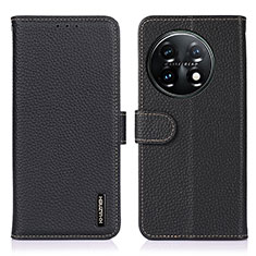 Coque Portefeuille Livre Cuir Etui Clapet B01H pour OnePlus 11 5G Noir