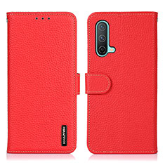 Coque Portefeuille Livre Cuir Etui Clapet B01H pour OnePlus Nord CE 5G Rouge