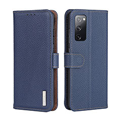 Coque Portefeuille Livre Cuir Etui Clapet B01H pour Samsung Galaxy A02s Bleu