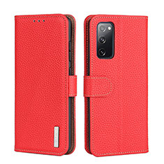 Coque Portefeuille Livre Cuir Etui Clapet B01H pour Samsung Galaxy A02s Rouge