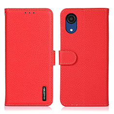 Coque Portefeuille Livre Cuir Etui Clapet B01H pour Samsung Galaxy A03 Core Rouge