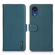 Coque Portefeuille Livre Cuir Etui Clapet B01H pour Samsung Galaxy A03 Core Vert