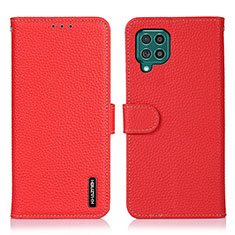 Coque Portefeuille Livre Cuir Etui Clapet B01H pour Samsung Galaxy F62 5G Rouge