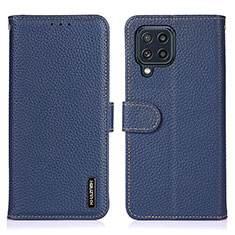 Coque Portefeuille Livre Cuir Etui Clapet B01H pour Samsung Galaxy M32 4G Bleu
