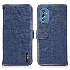 Coque Portefeuille Livre Cuir Etui Clapet B01H pour Samsung Galaxy M52 5G Bleu