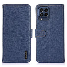 Coque Portefeuille Livre Cuir Etui Clapet B01H pour Samsung Galaxy M53 5G Bleu