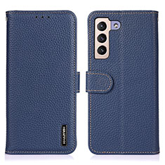 Coque Portefeuille Livre Cuir Etui Clapet B01H pour Samsung Galaxy S21 5G Bleu