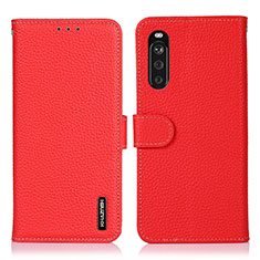 Coque Portefeuille Livre Cuir Etui Clapet B01H pour Sony Xperia 10 III Rouge