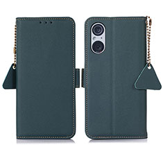 Coque Portefeuille Livre Cuir Etui Clapet B01H pour Sony Xperia 5 V Vert