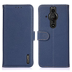 Coque Portefeuille Livre Cuir Etui Clapet B01H pour Sony Xperia PRO-I Bleu
