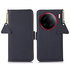 Coque Portefeuille Livre Cuir Etui Clapet B01H pour Vivo X90 Pro 5G Bleu