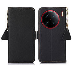 Coque Portefeuille Livre Cuir Etui Clapet B01H pour Vivo X90 Pro+ Plus 5G Noir